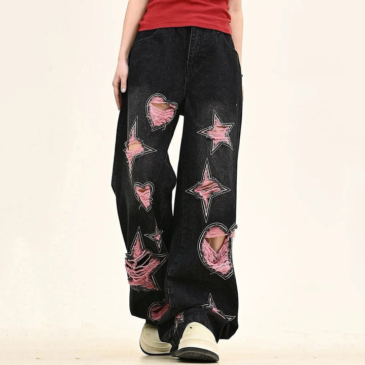 Emo Phase Wide-Leg Jeans - Vedlit