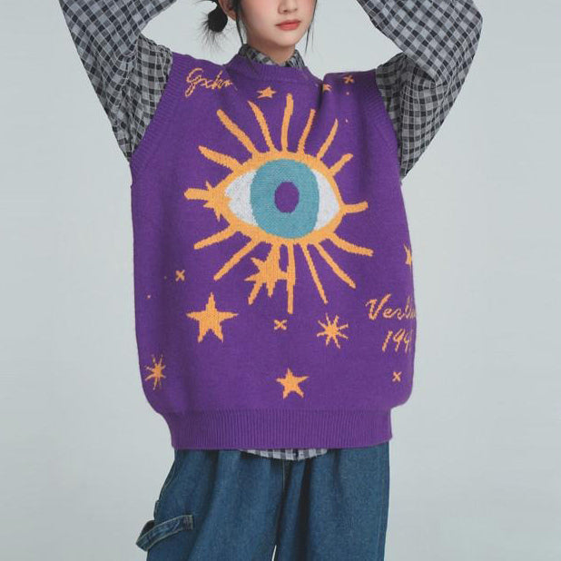 All-Seeing Eye & Stars Aesthetic Vest - Vedlit