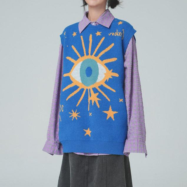 All-Seeing Eye & Stars Aesthetic Vest - Vedlit