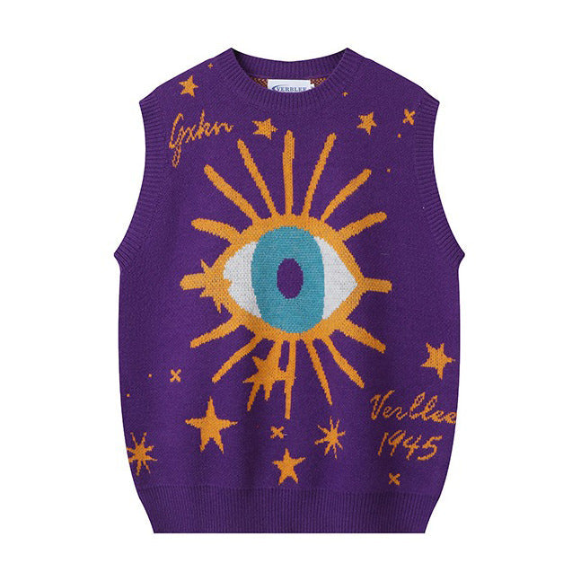 All-Seeing Eye & Stars Aesthetic Vest - Vedlit