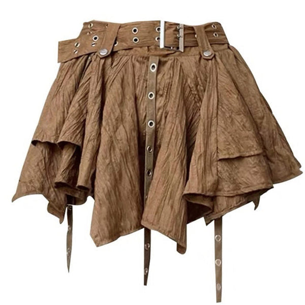 Forest Fairy Mini Skirt in Brown - Vedlit