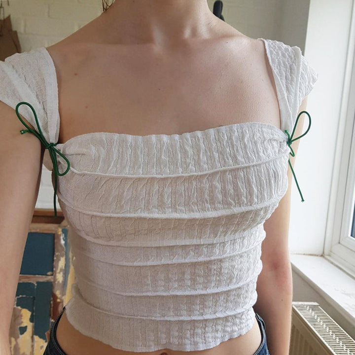 Fairycore Aesthetic Tied Cami Top - Vedlit
