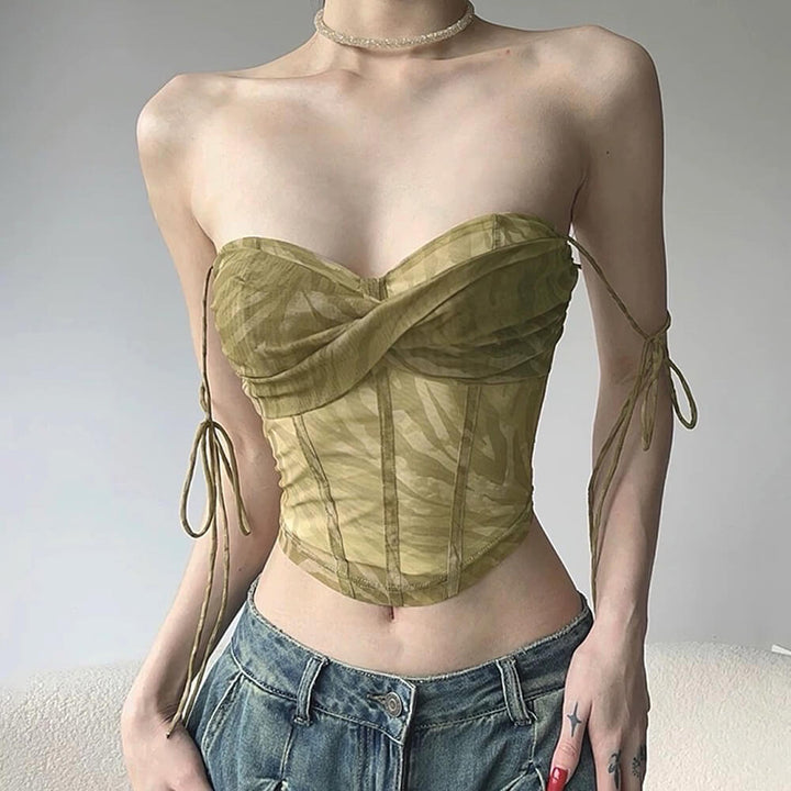 Fairycore Mesh Bustier Top - Vedlit
