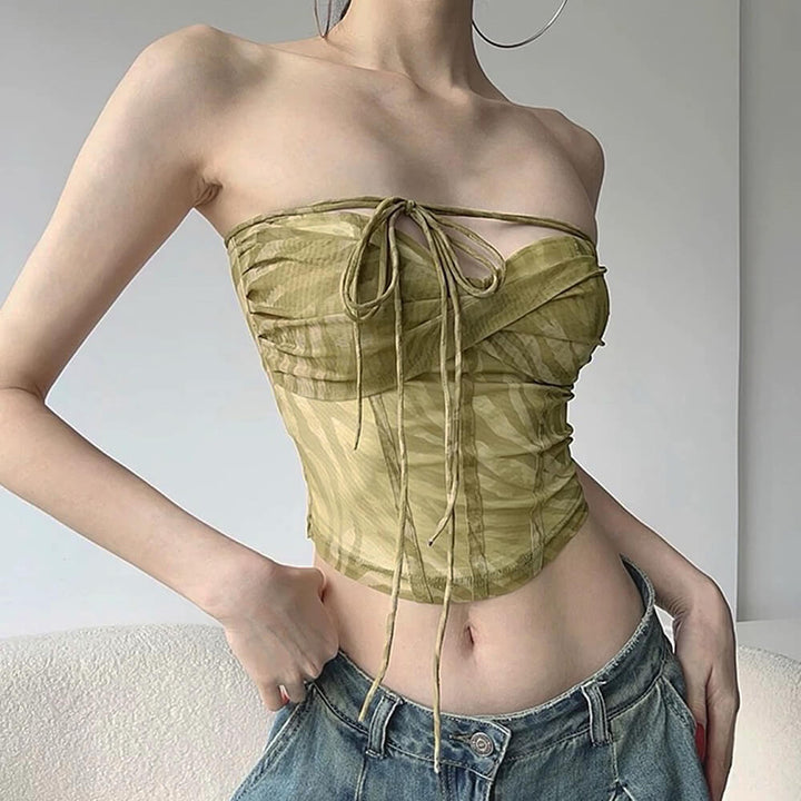 Fairycore Mesh Bustier Top - Vedlit