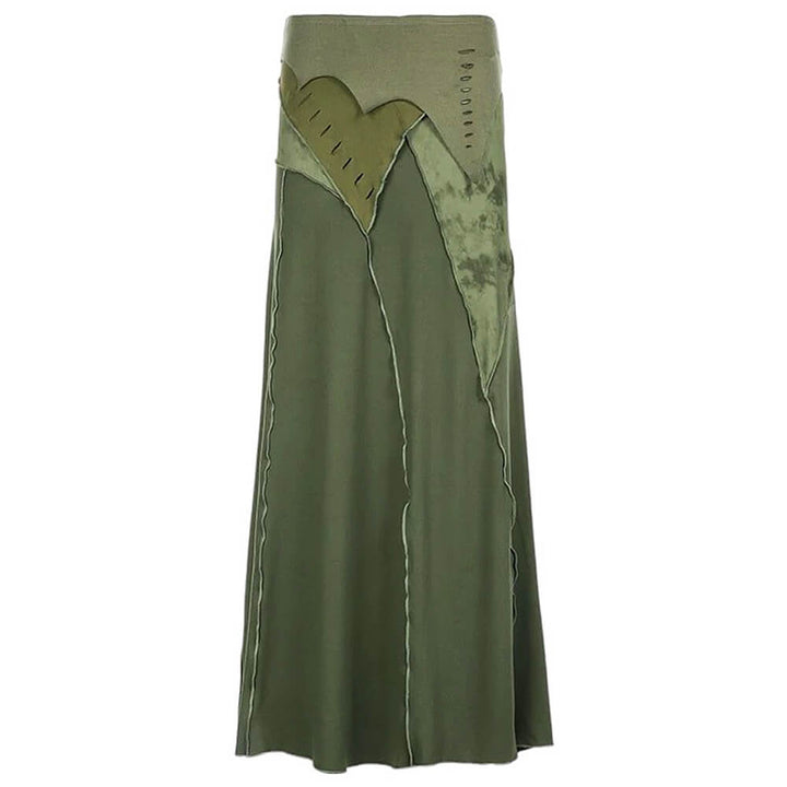 Fairycore Patchwork Maxi Skirt - Vedlit