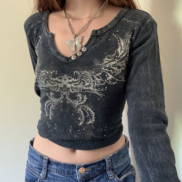 Fairy Grunge Aesthetic Crop Top - Vedlit