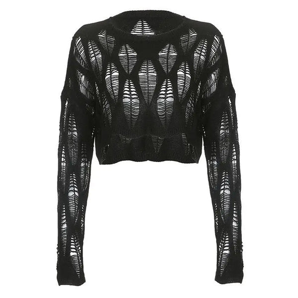 Fairy Grunge Crochet Crop Top - Vedlit