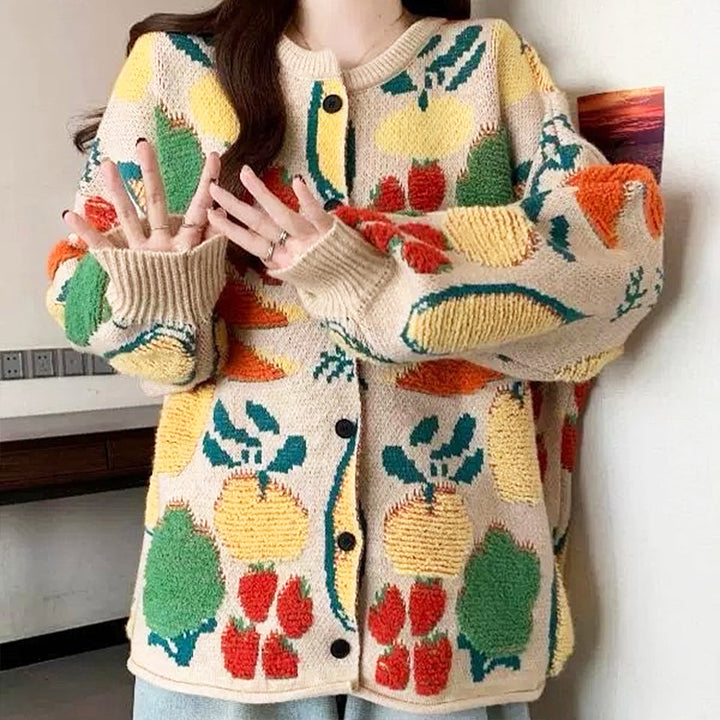 Farmers Market Aesthetic Cardigan - Vedlit