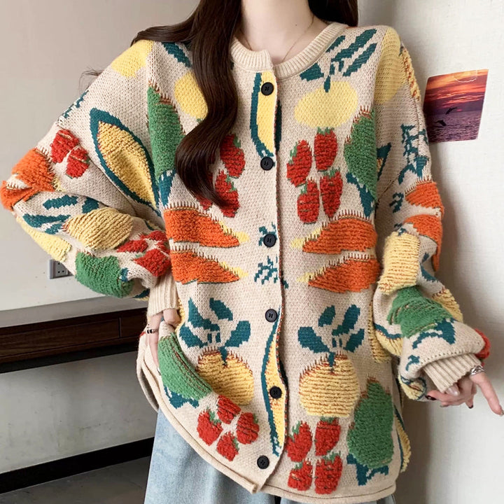 Farmers Market Aesthetic Cardigan - Vedlit