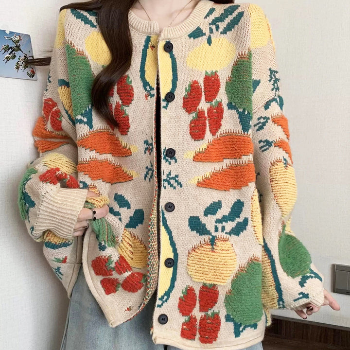 Farmers Market Aesthetic Cardigan - Vedlit