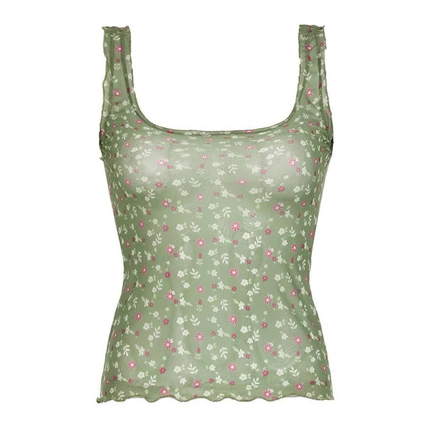 Secret Garden Mesh Tank Top - Vedlit