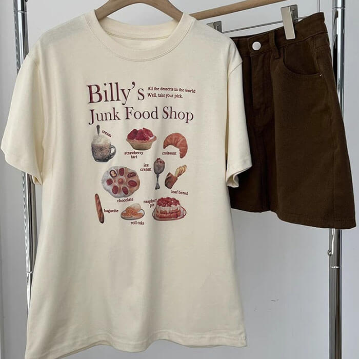 Junk Food Shop Aesthetic T-Shirt - Vedlit