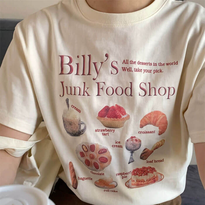 Junk Food Shop Aesthetic T-Shirt - Vedlit