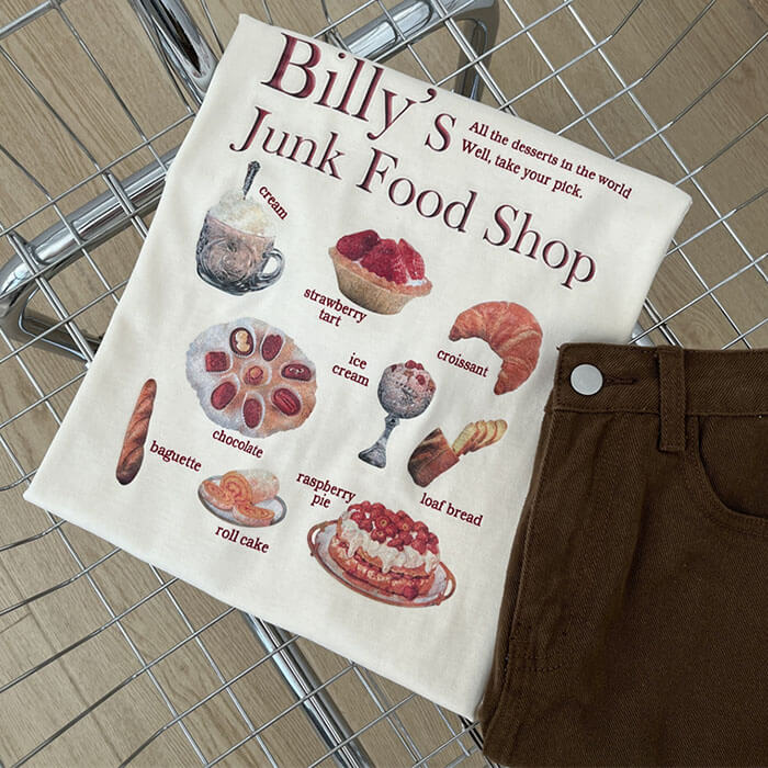 Junk Food Shop Aesthetic T-Shirt - Vedlit