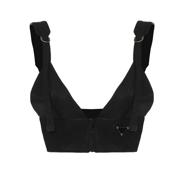 Danger Zone Front Zip Buckle Top - Vedlit