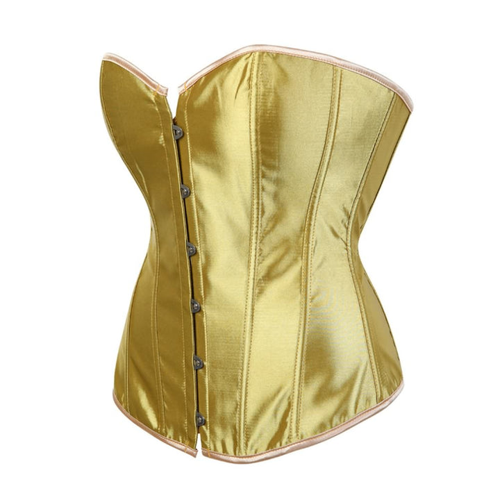 Gold Gothic Hourglass Overbust Corset - Vedlit