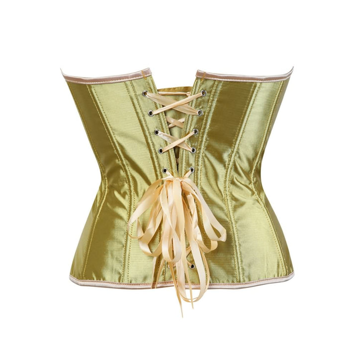 Gold Gothic Hourglass Overbust Corset - Vedlit