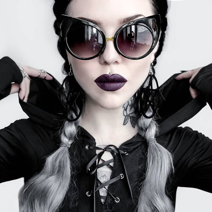 Gothic Cat Eye Sunglasses - Vedlit