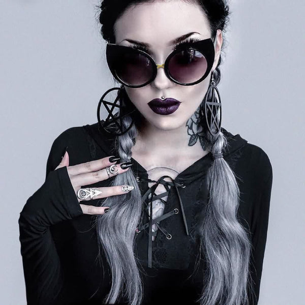 Gothic Cat Eye Sunglasses - Vedlit