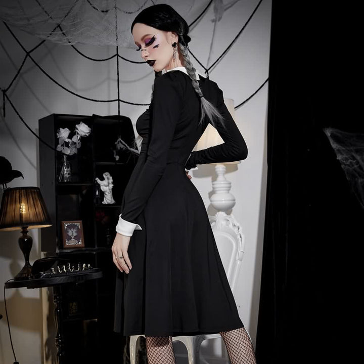 Gothic Costume Long Sleeve Dress - Vedlit