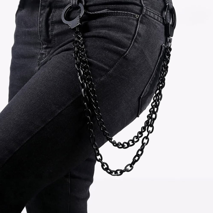 Gothic Punk Handcuff Pant Chain - Vedlit