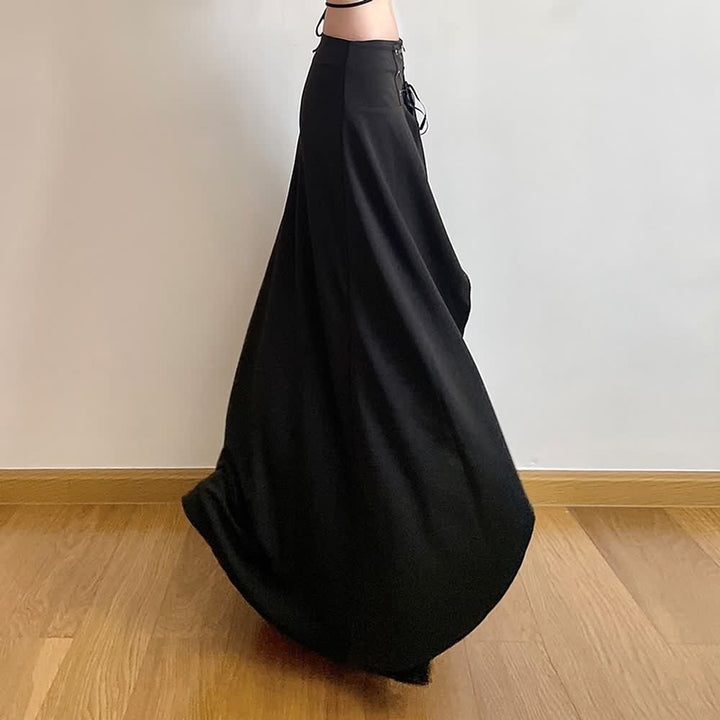 Gothic Punk Layered Maxi Skirt - Vedlit