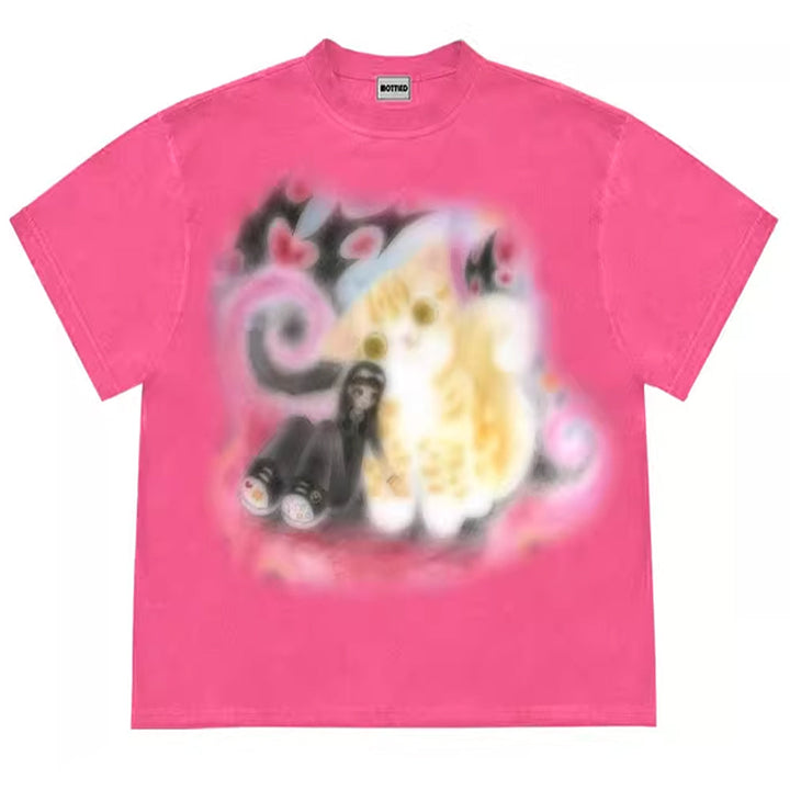 Graffiti Dreams Cat T-Shirt - Vedlit