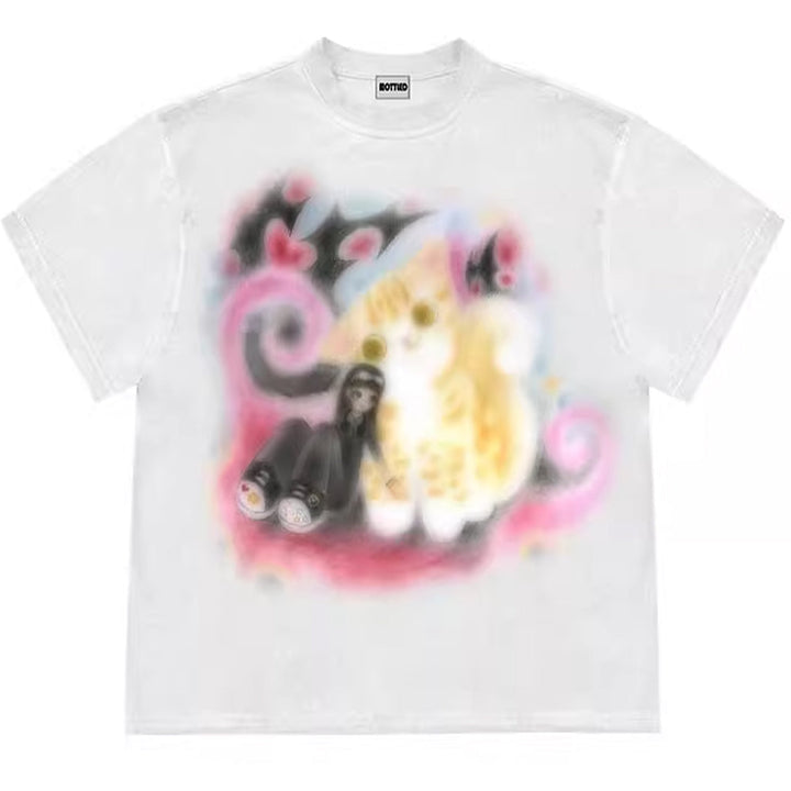 Graffiti Dreams Cat T-Shirt - Vedlit