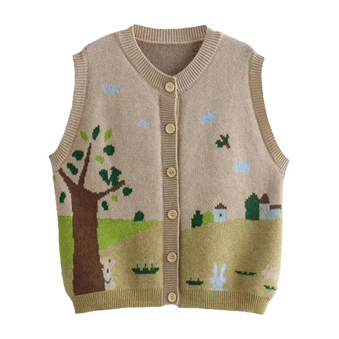 Grandma's House Button Up Vest - Vedlit