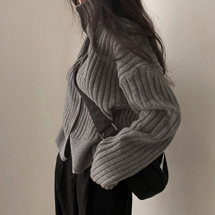 Basic Things Grey Button Up Jumper - Vedlit