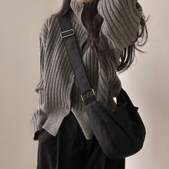 Basic Things Grey Button Up Jumper - Vedlit