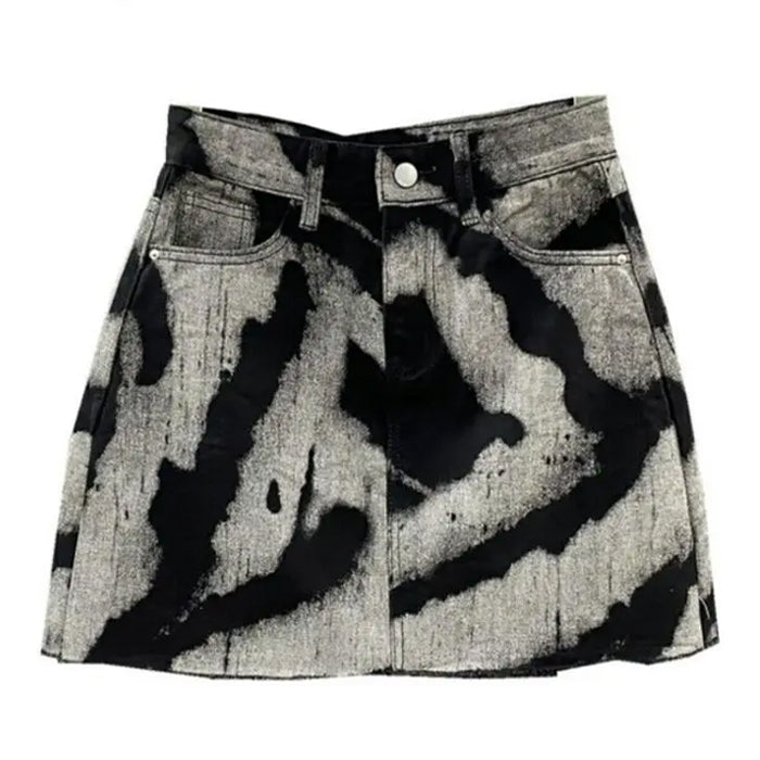 Grunge Aesthetic Denim Skirt - Vedlit