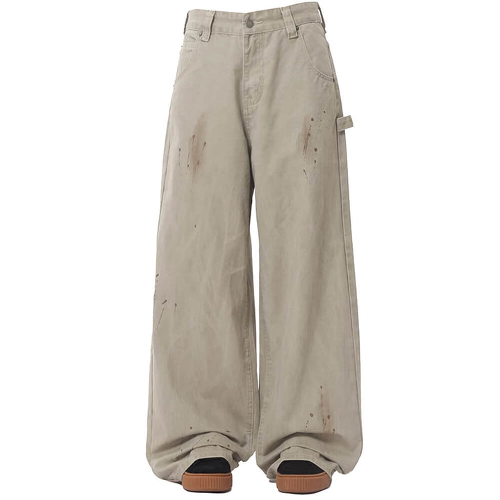 Handprint Wide-Leg Jeans - Vedlit