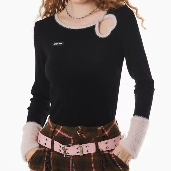 Secret Crush Heart Cutout Top - Vedlit