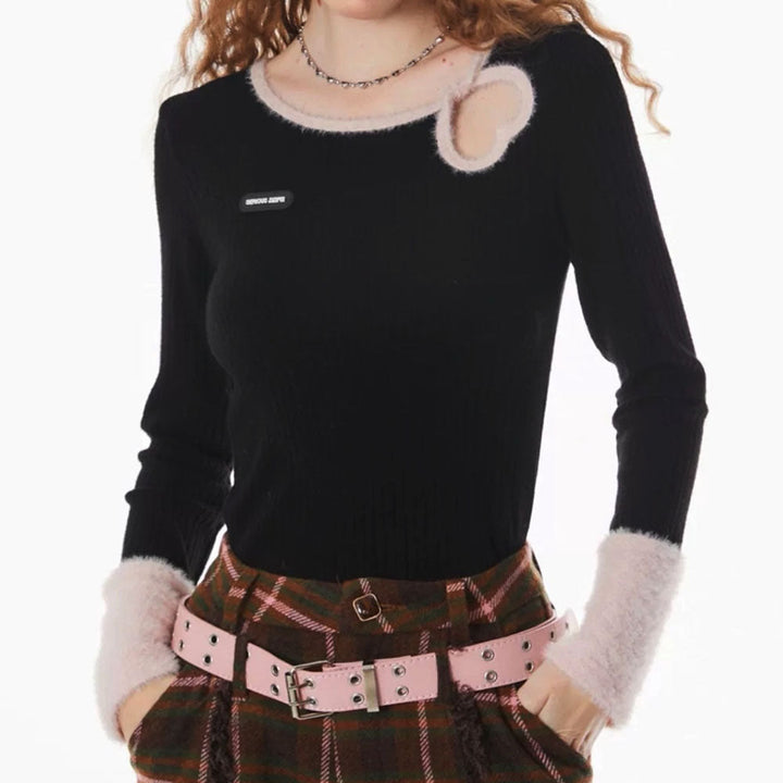 Secret Crush Heart Cutout Top - Vedlit