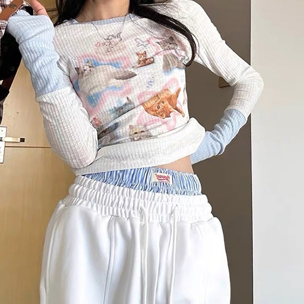 Kitty Long Sleeve Top - Vedlit