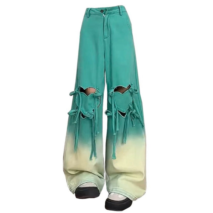 Knee-Heart Gradient Pants - Vedlit