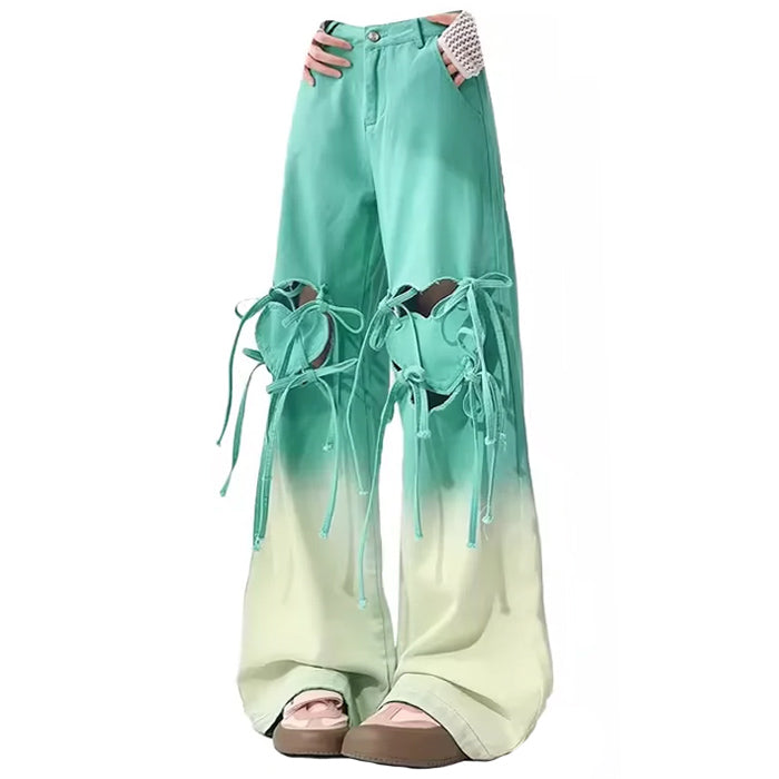 Knee-Heart Gradient Pants - Vedlit