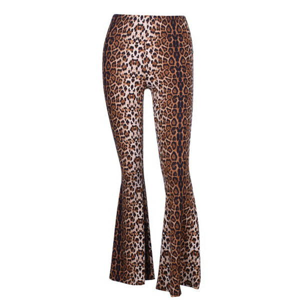 Leopard Flared Trousers - Vedlit