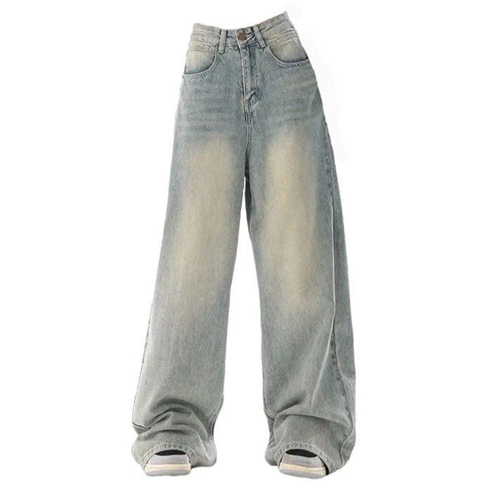 90's Light Wash Baggy Jeans - Vedlit