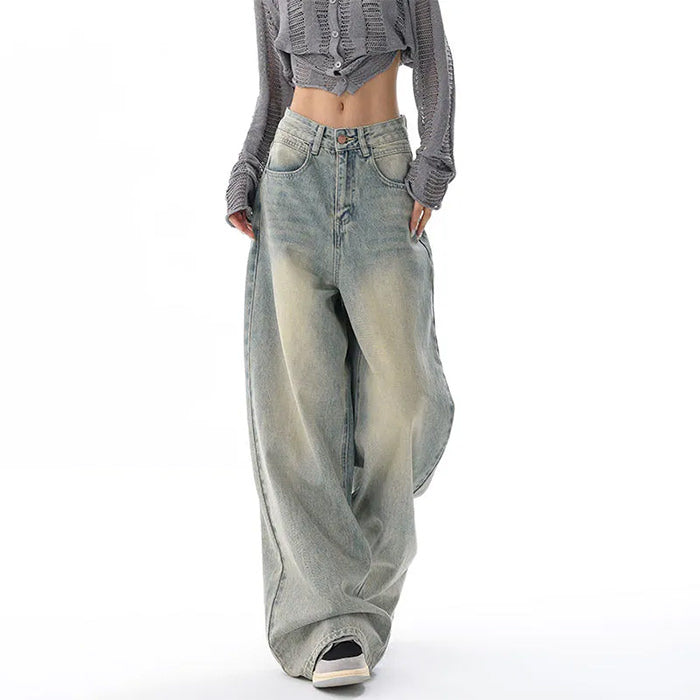 90's Light Wash Baggy Jeans - Vedlit