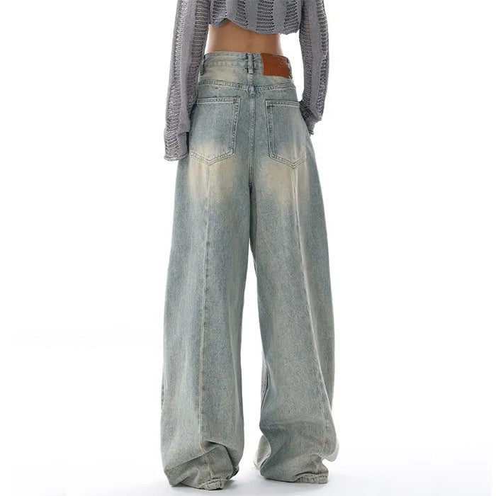 90's Light Wash Baggy Jeans - Vedlit