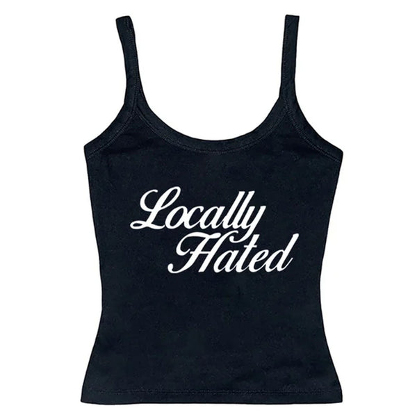 Locally Hated Aesthetic Tank Top - Vedlit