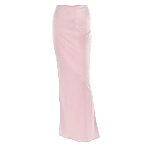 Mermaid Core Satin Maxi Skirt - Vedlit