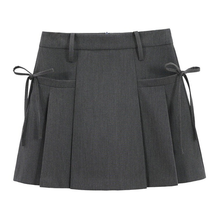 Aesthetic Outfit Grey Mini Skirt - Vedlit