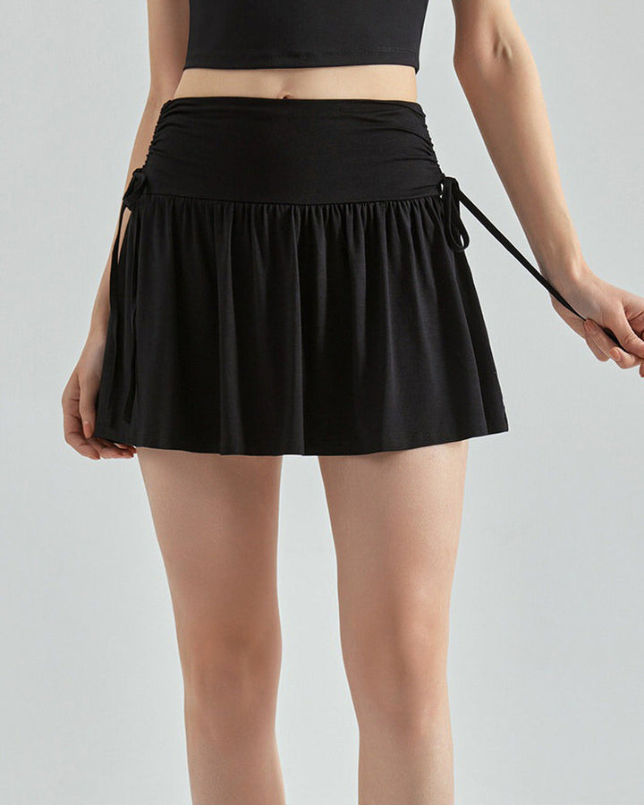 French Sun Tennis Skirt in Black - Vedlit