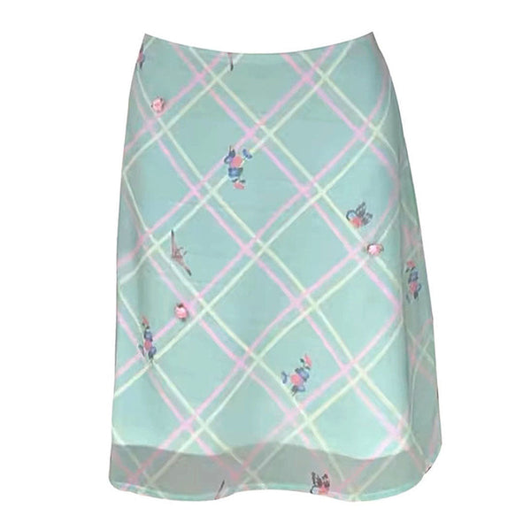 Garden Of Envy Mint Green Plaid Skirt - Vedlit