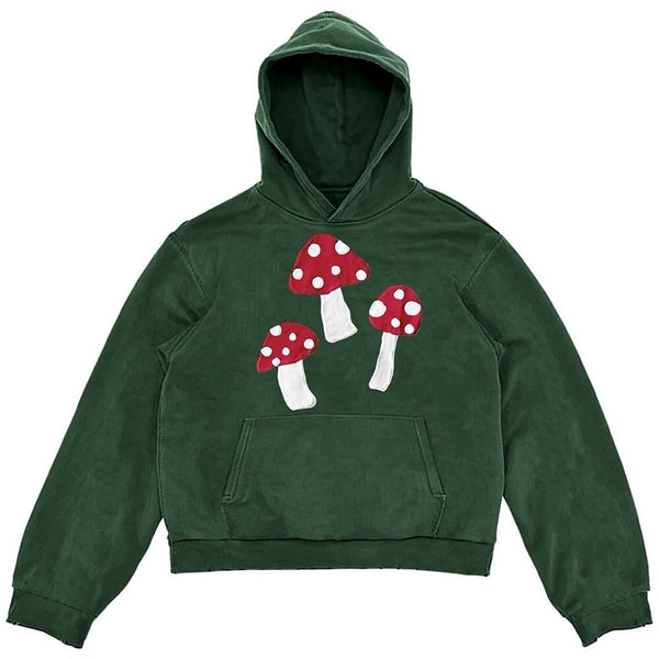 Mushroom Print Hoodie - Vedlit