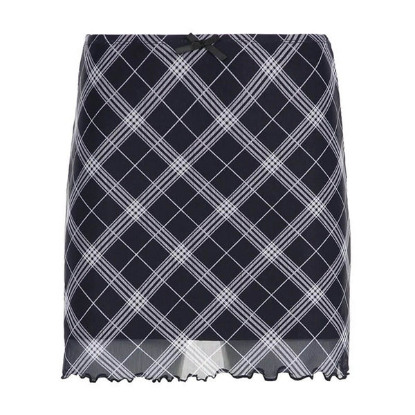 Outta Town Plaid Mini Skirt - Vedlit