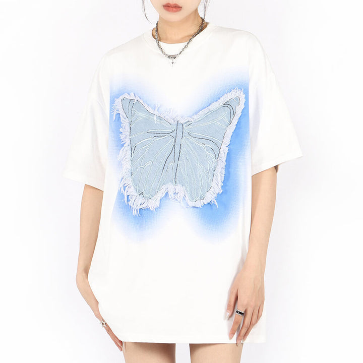 Neon Butterfly Oversized T-Shirt - Vedlit